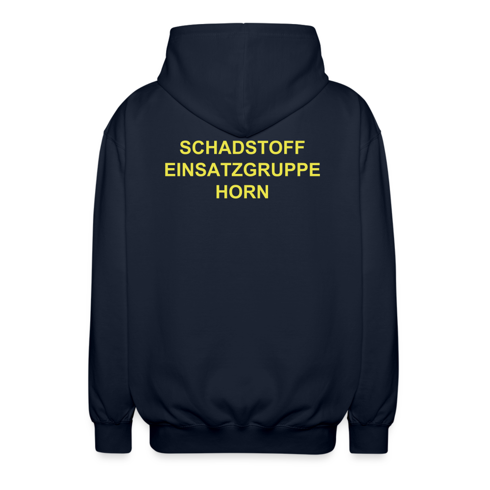 Unisex Kapuzenjacke Schadstoffgruppenzug Horn - Navy