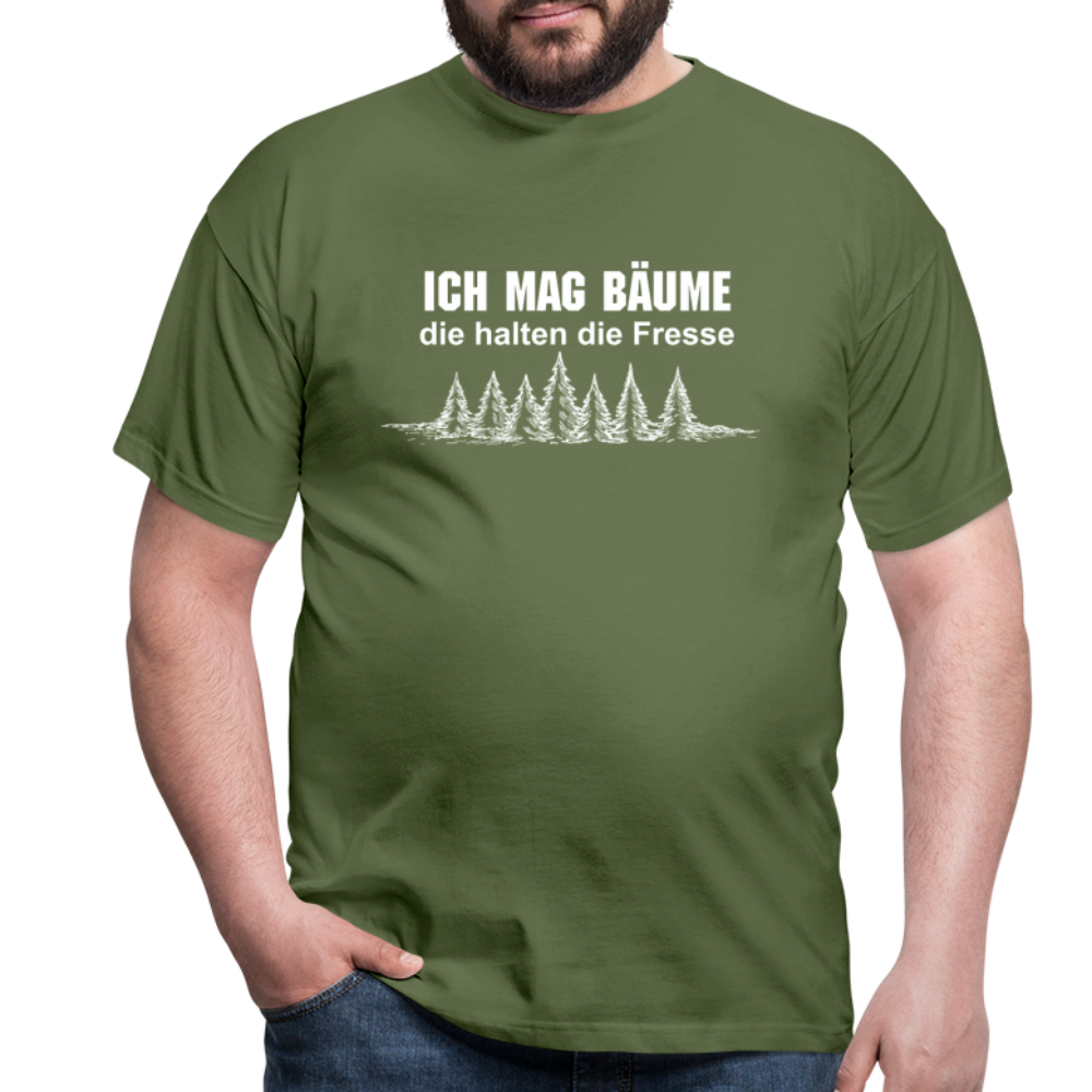 Ich mag Bäume T-Shirt - Militärgrün