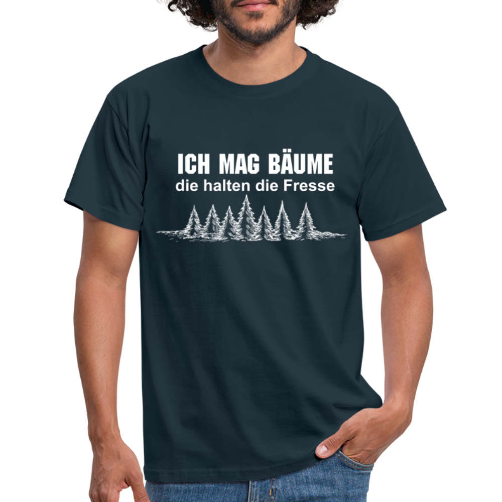 Ich mag Bäume T-Shirt - Navy