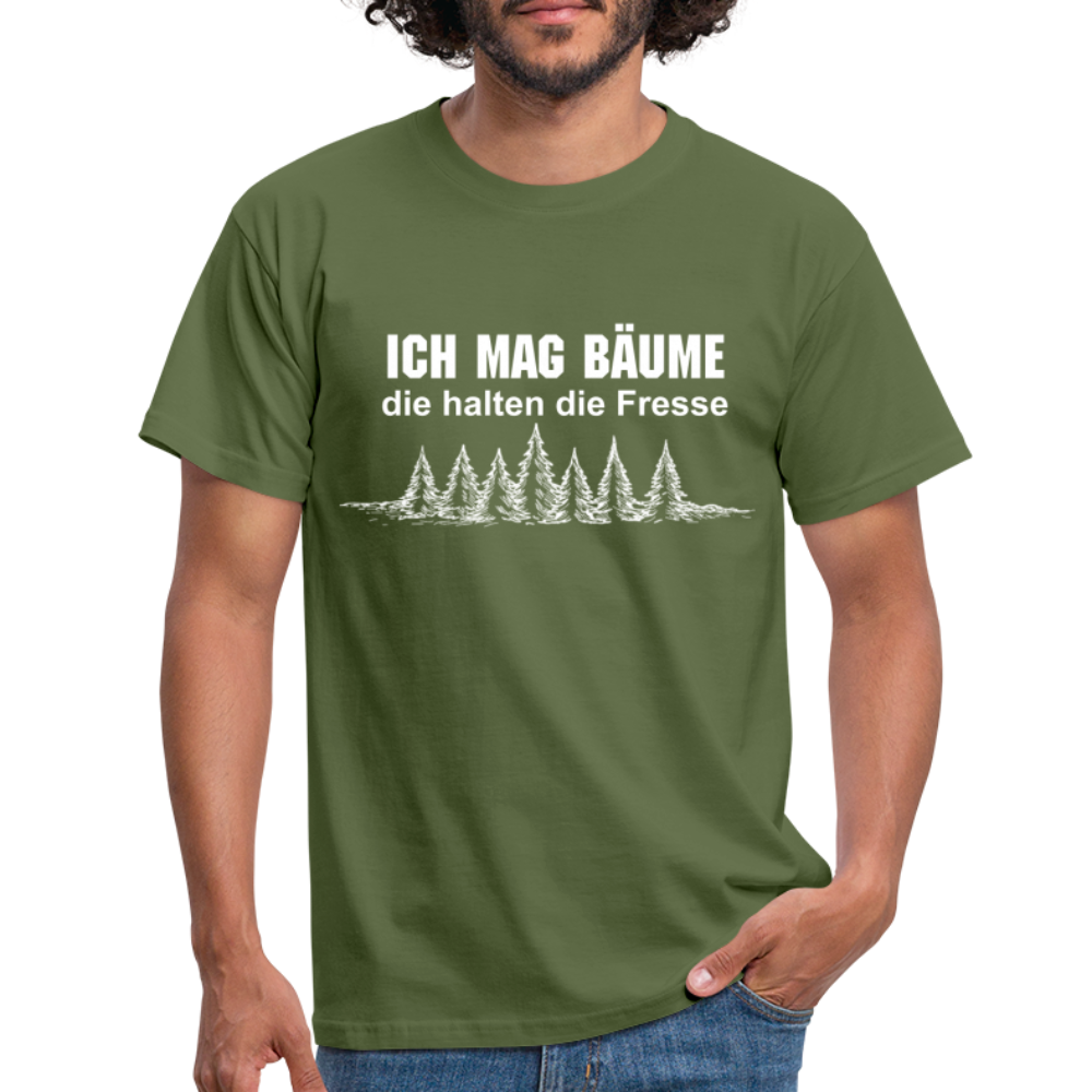 Ich mag Bäume T-Shirt - Militärgrün