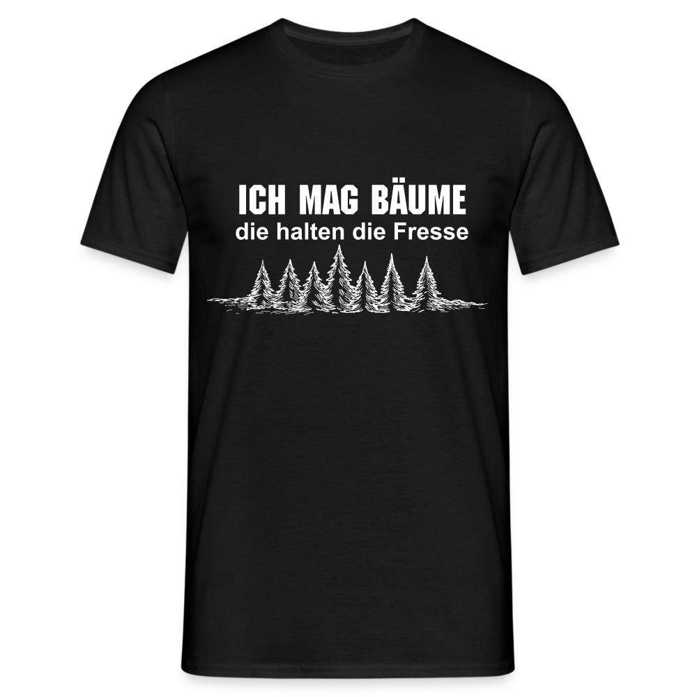 Ich mag Bäume T-Shirt - Schwarz