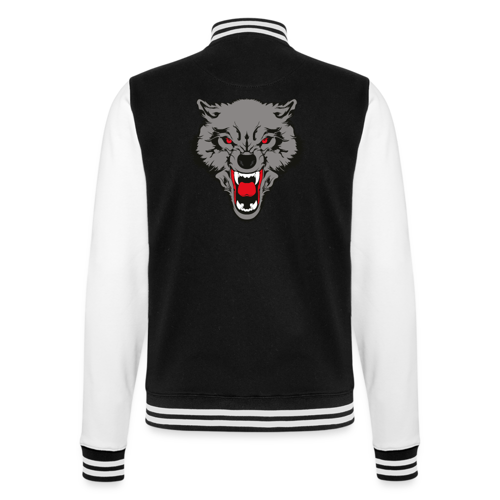 College-Sweatjacke - Schwarz/Weiß