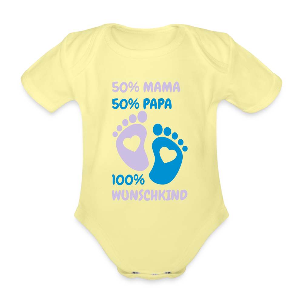 Baby Bio-Kurzarm-Body - Hellgelb