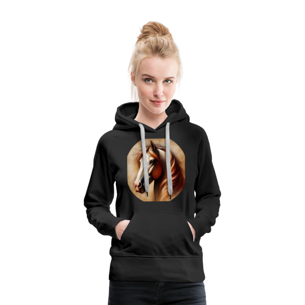 Frauen Premium Hoodie - Schwarz