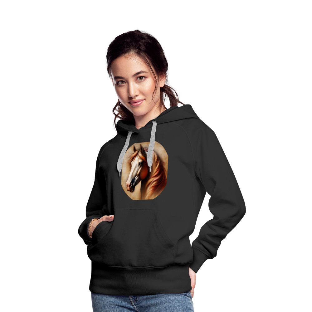 Frauen Premium Hoodie - Schwarz