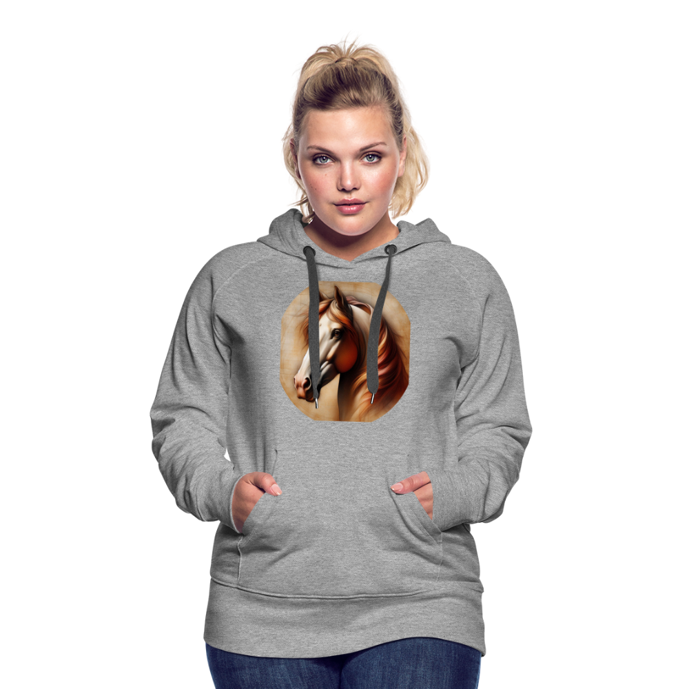 Frauen Premium Hoodie - Grau meliert