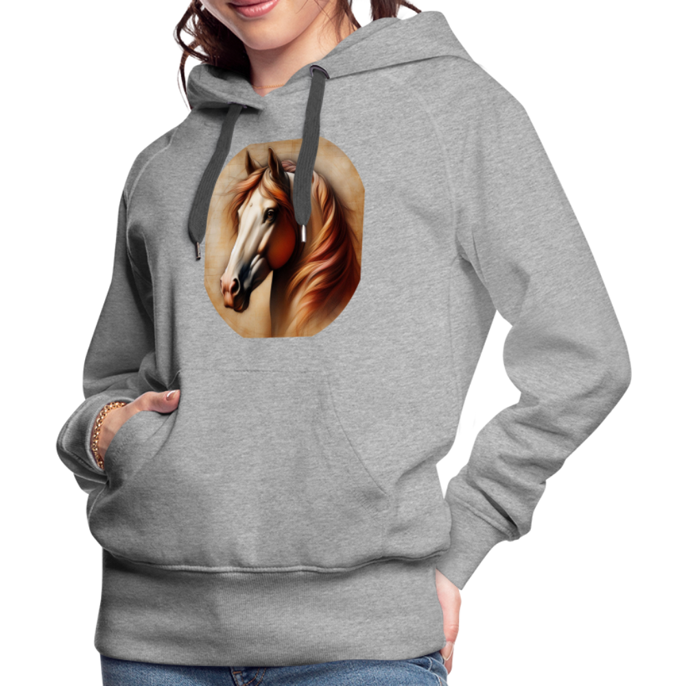 Frauen Premium Hoodie - Grau meliert