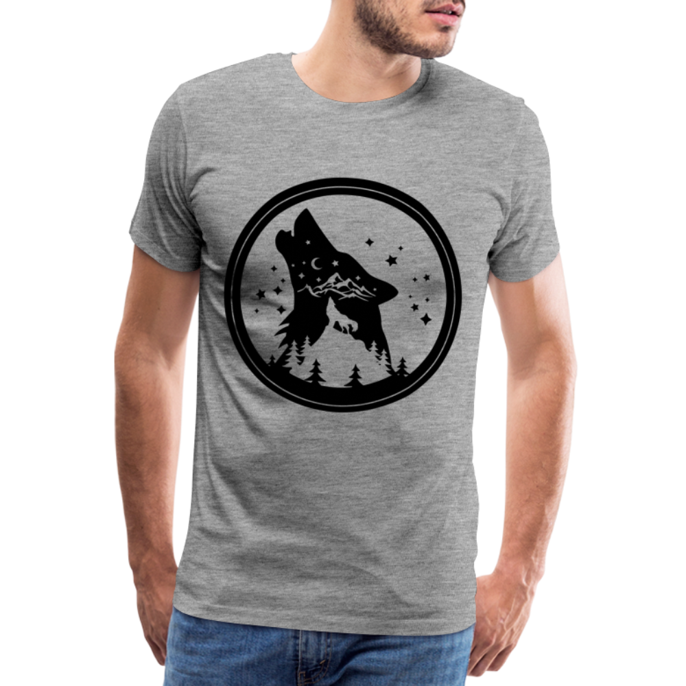 Männer Premium T-Shirt - Grau meliert
