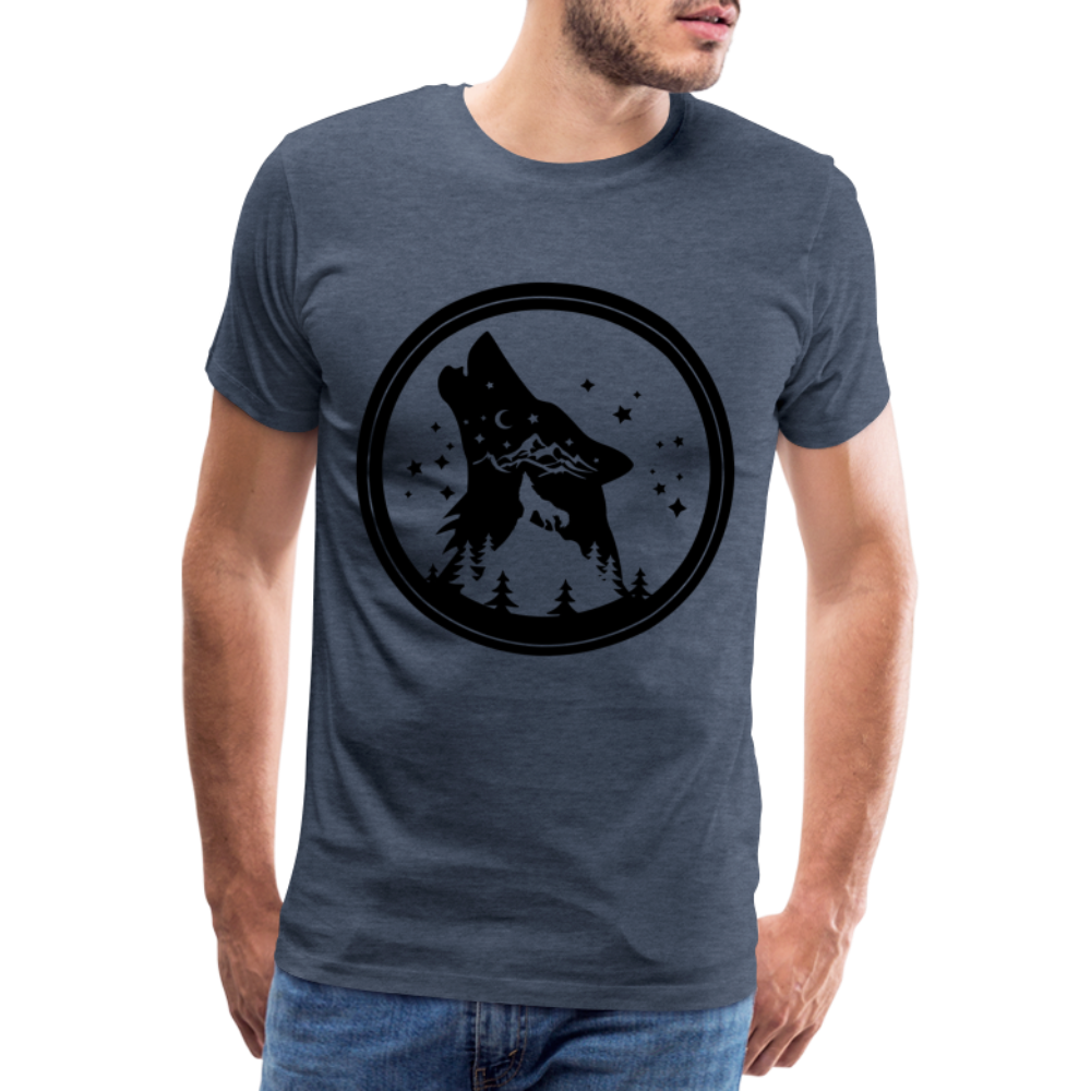 Männer Premium T-Shirt - Blau meliert