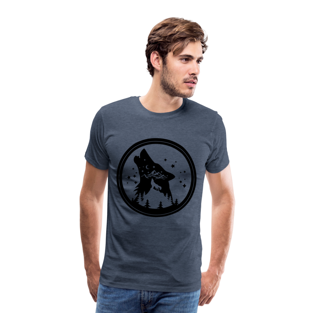 Männer Premium T-Shirt - Blau meliert