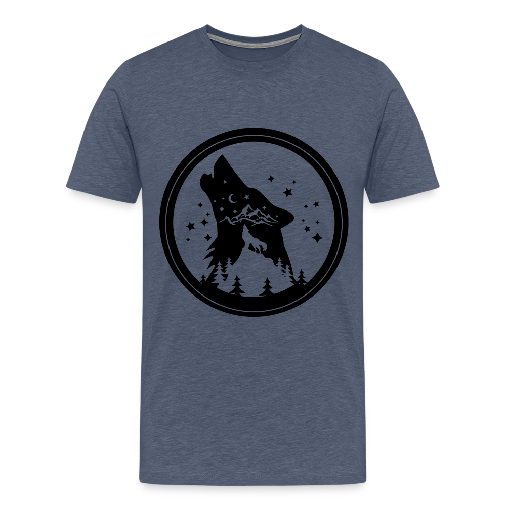 Männer Premium T-Shirt - Blau meliert