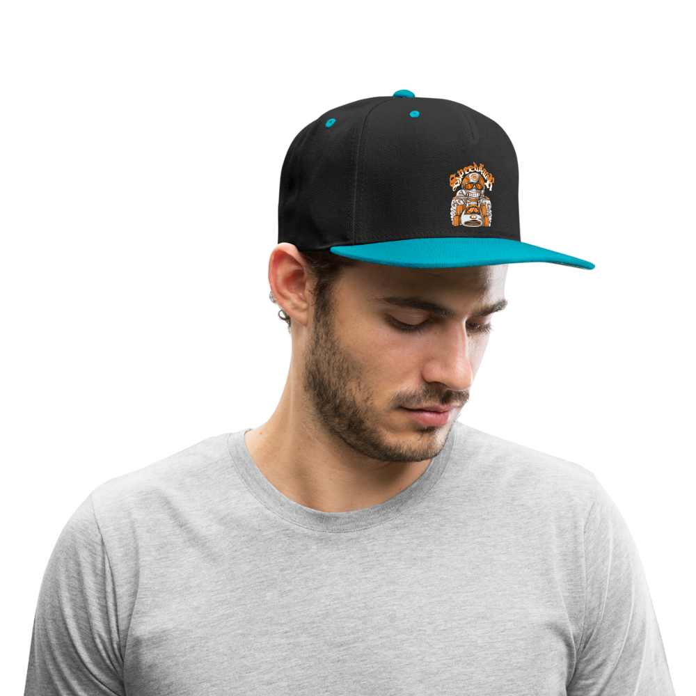 Kontrast Snapback Cap - Schwarz/Türkis