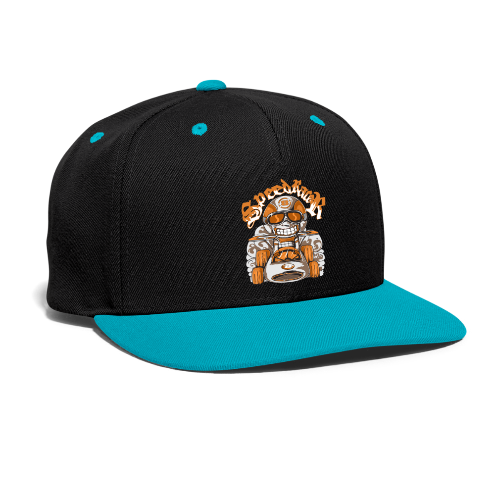 Kontrast Snapback Cap - Schwarz/Türkis