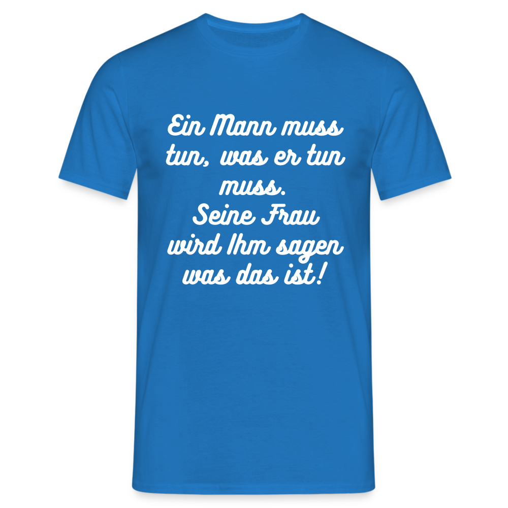 Männer T-Shirt - Royalblau