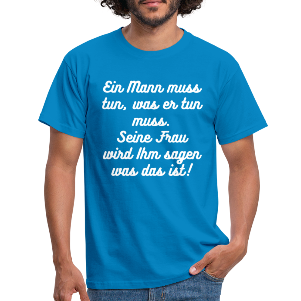 Männer T-Shirt - Royalblau