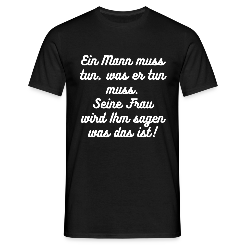 Männer T-Shirt - Schwarz