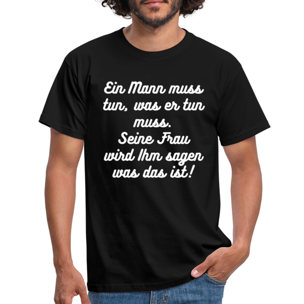 Männer T-Shirt - Schwarz