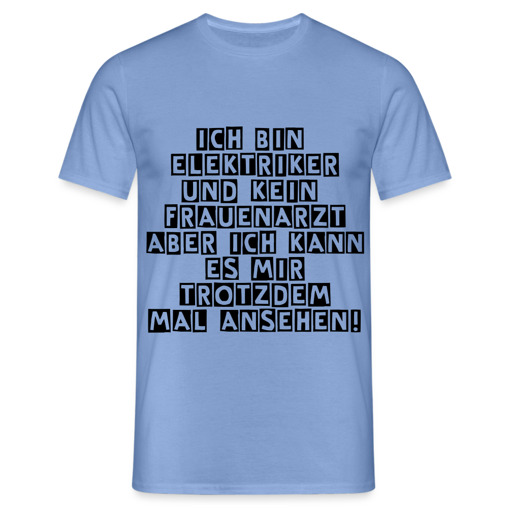 T-Shirt Elektriker - carolina blue