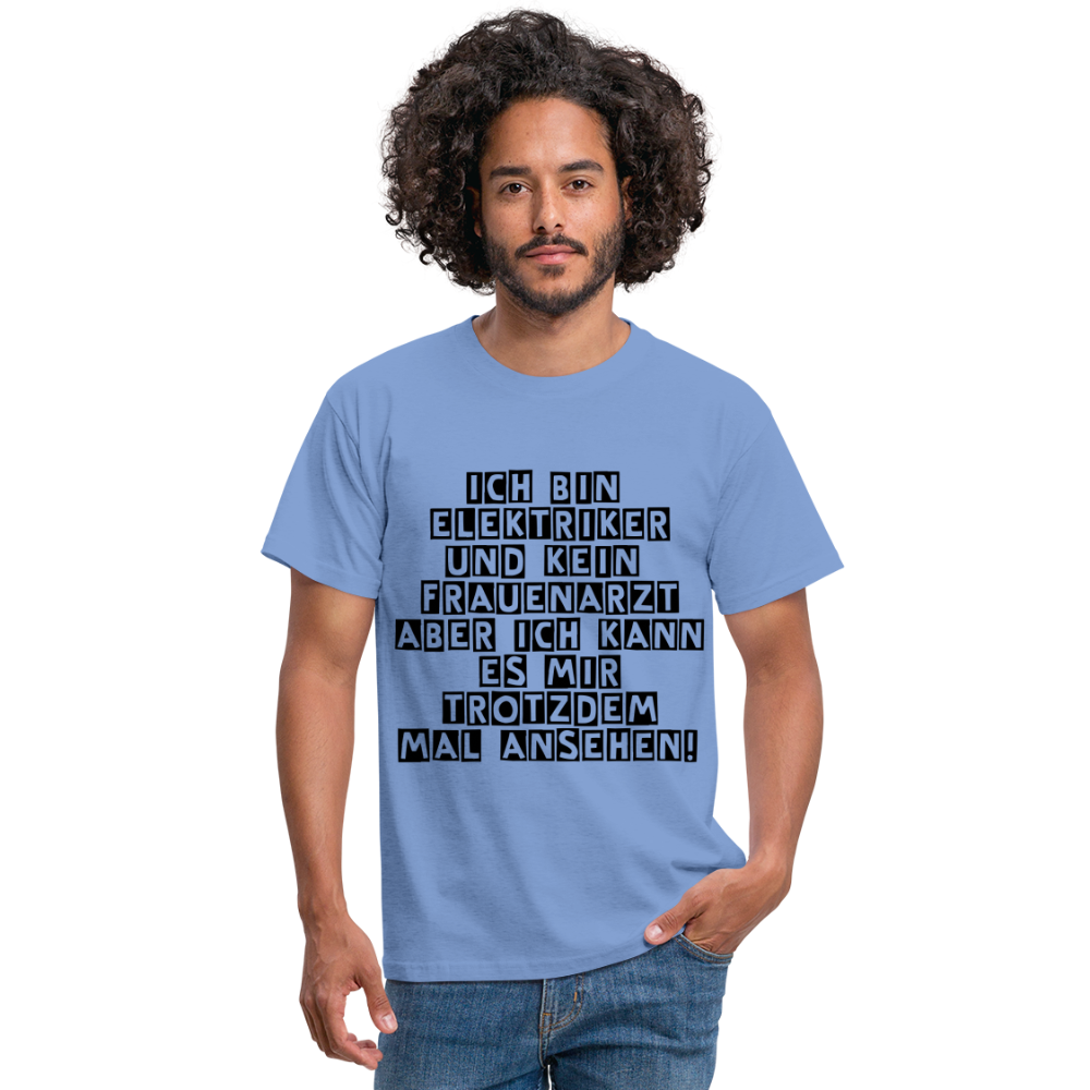 T-Shirt Elektriker - carolina blue