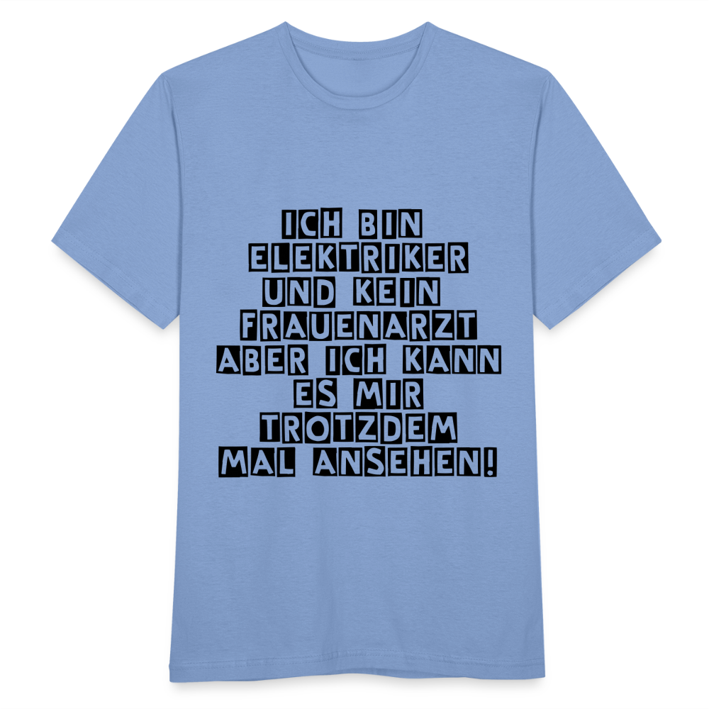 T-Shirt Elektriker - carolina blue