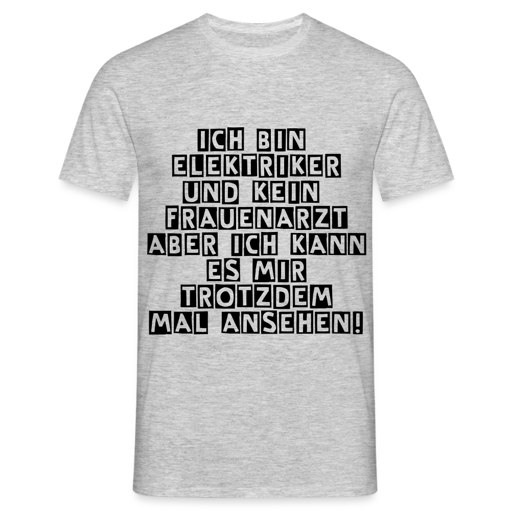 T-Shirt Elektriker - Grau meliert