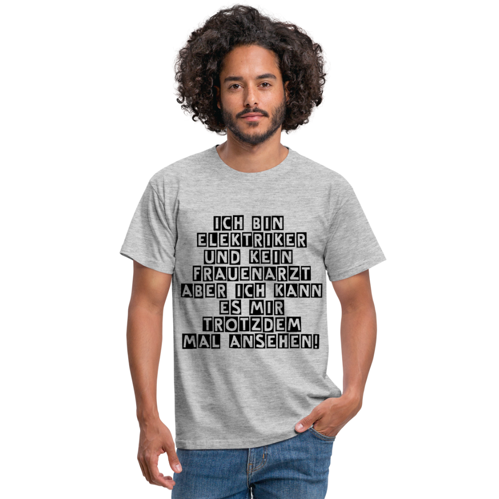 T-Shirt Elektriker - Grau meliert