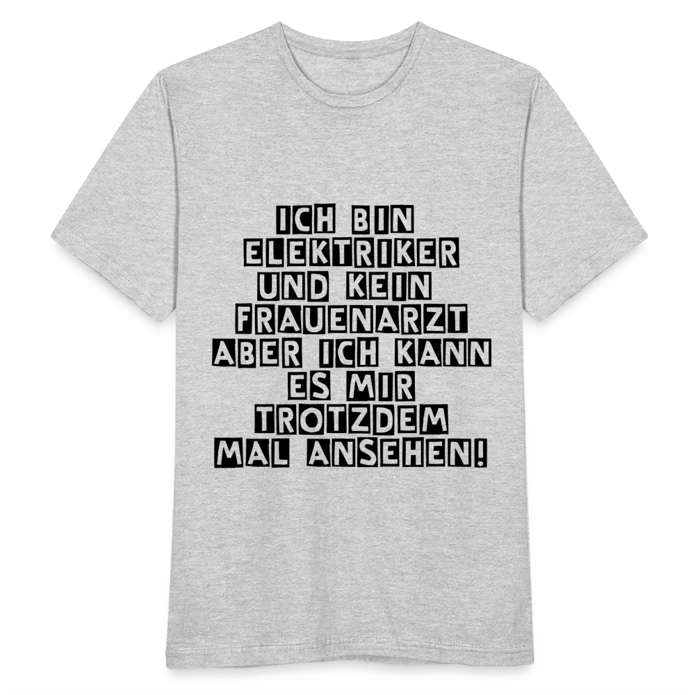 T-Shirt Elektriker - Grau meliert