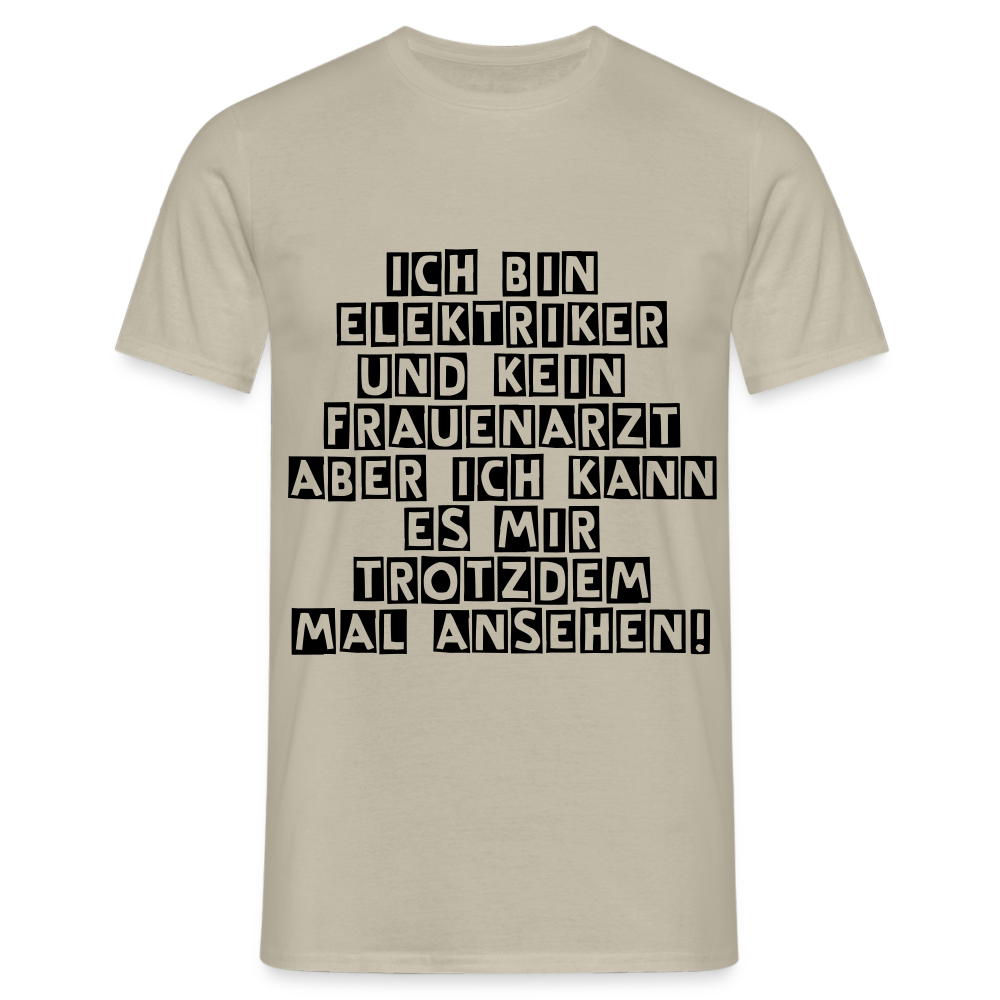 T-Shirt Elektriker - Sandbeige