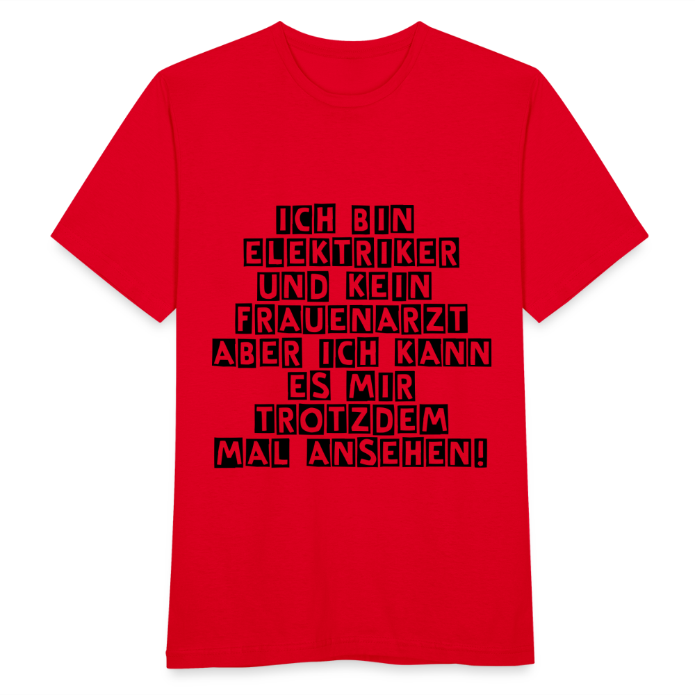 T-Shirt Elektriker - Rot