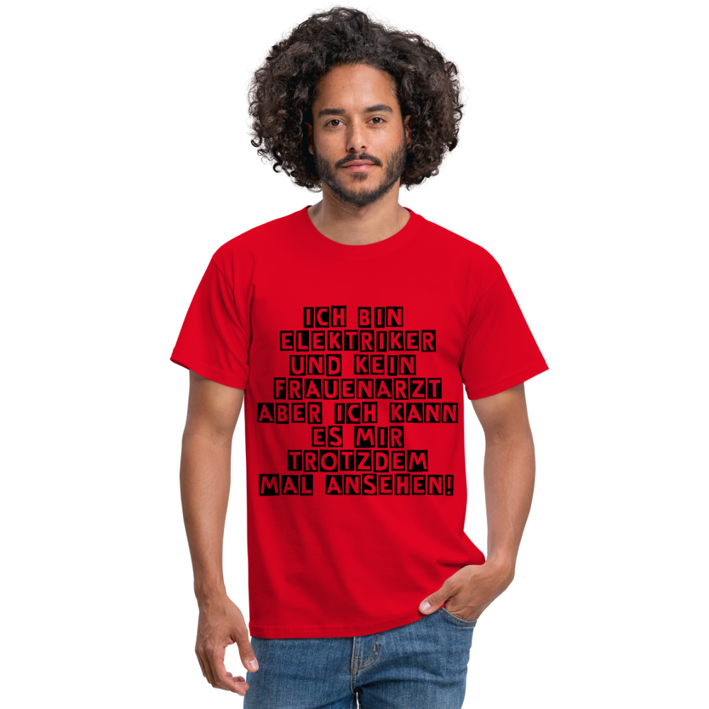 T-Shirt Elektriker - Rot