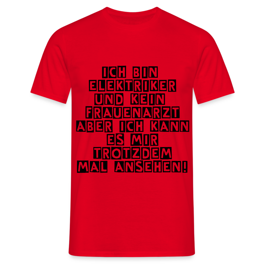 T-Shirt Elektriker - Rot