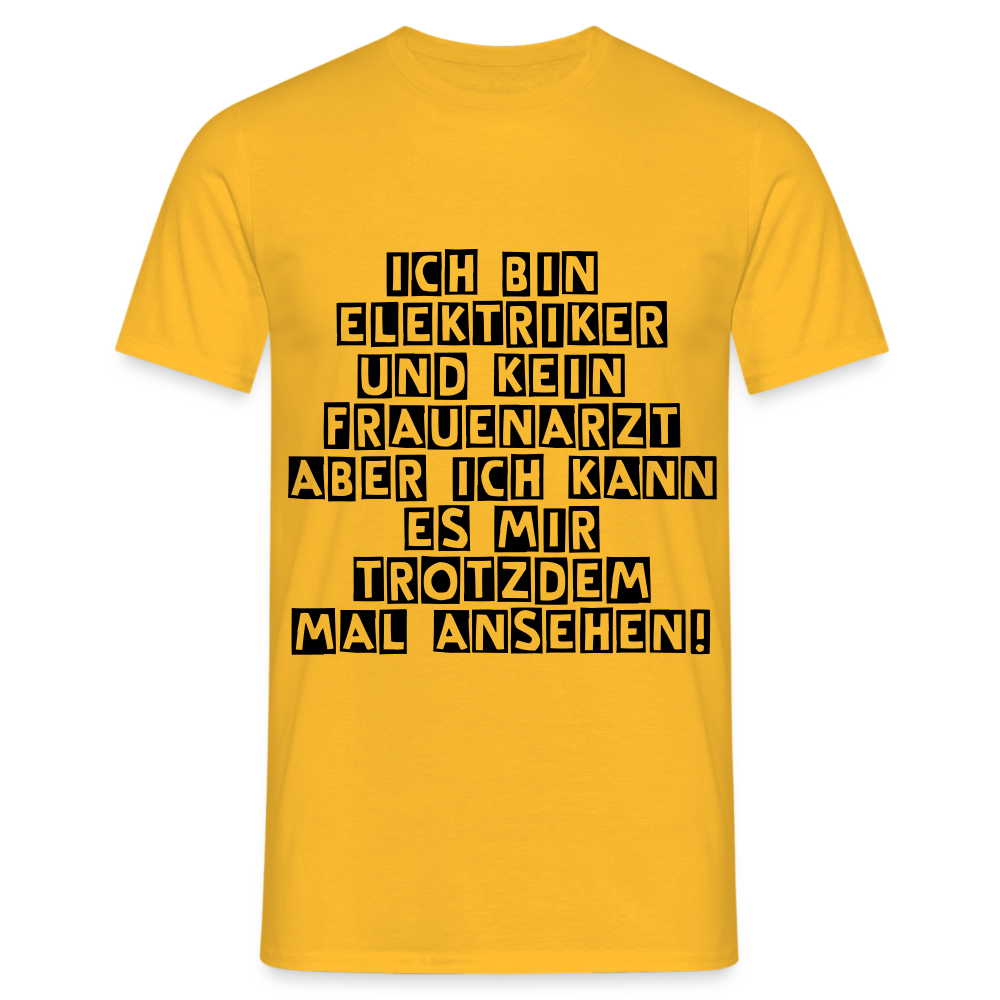 T-Shirt Elektriker - Gelb