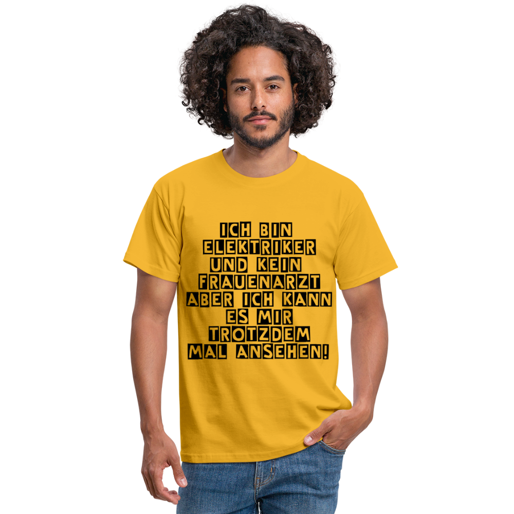 T-Shirt Elektriker - Gelb