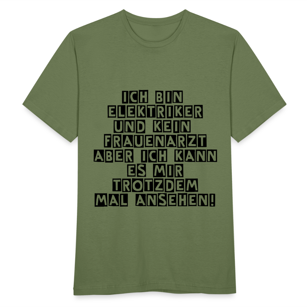 T-Shirt Elektriker - Militärgrün