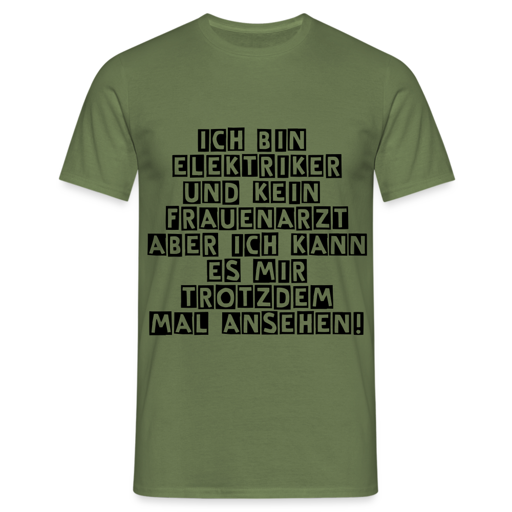 T-Shirt Elektriker - Militärgrün