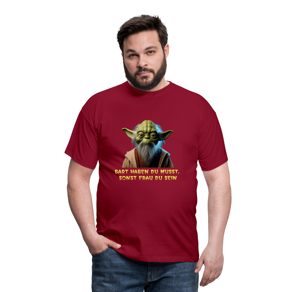 Bart haben du musst T-Shirt - Ziegelrot