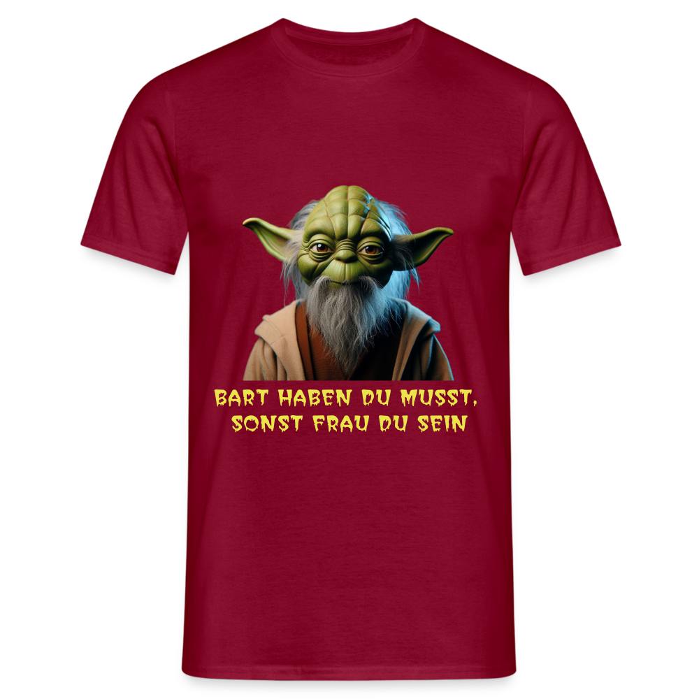 Bart haben du musst T-Shirt - Ziegelrot