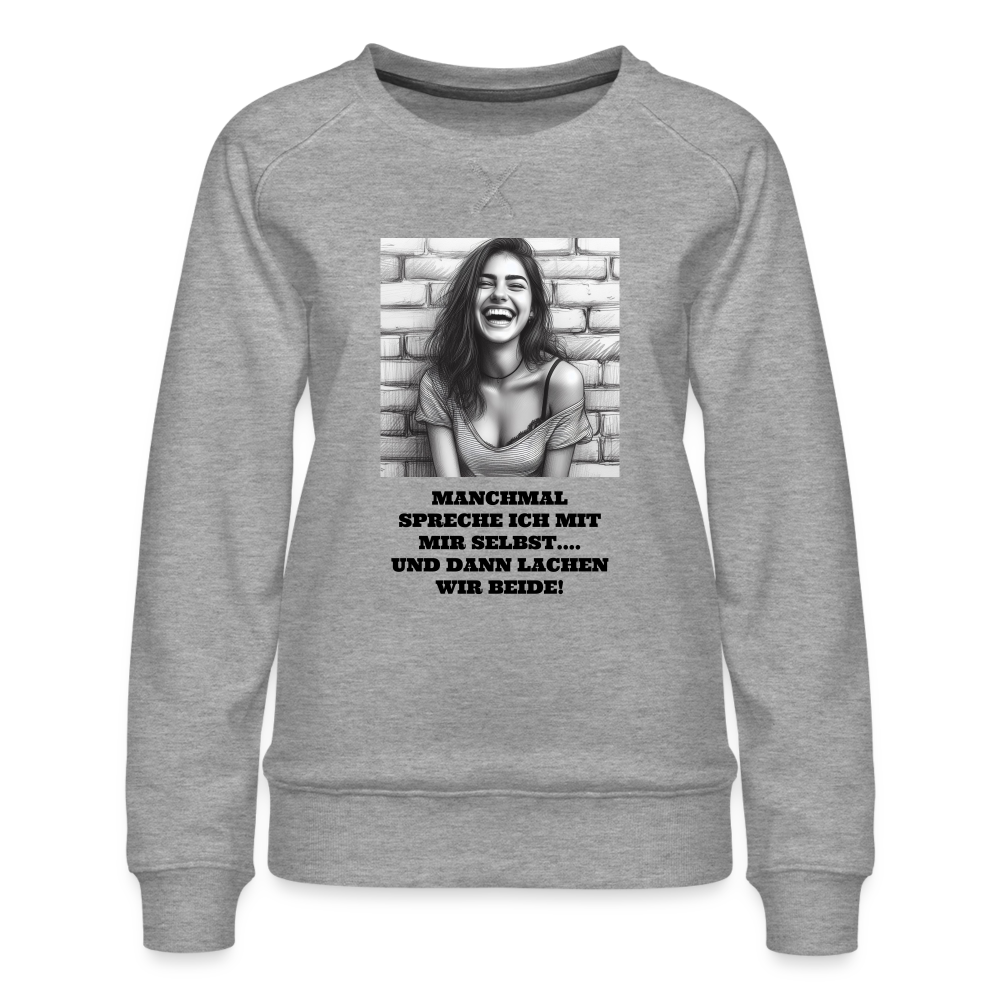 Frauen Premium Pullover - Grau meliert