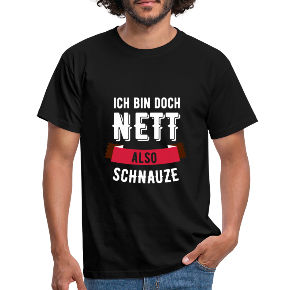 Ich bin nett T-Shirt - Schwarz