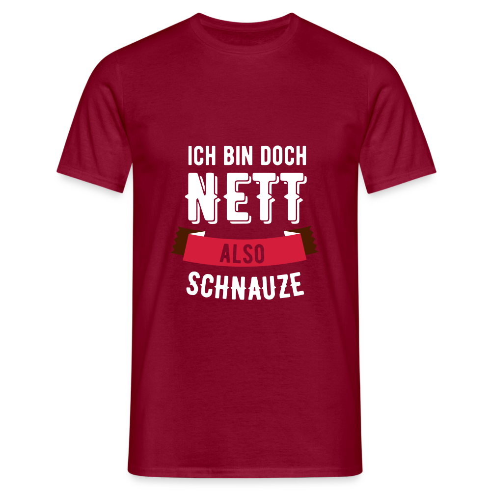 Ich bin nett T-Shirt - Ziegelrot