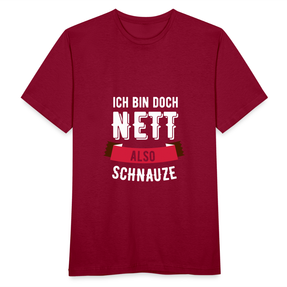 Ich bin nett T-Shirt - Ziegelrot