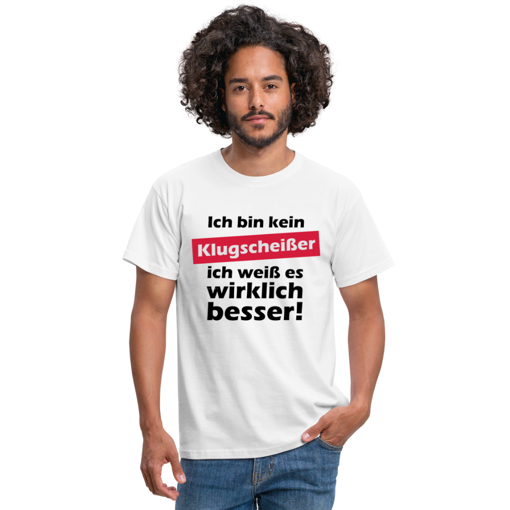 Klugscheißer T-Shirt - weiß