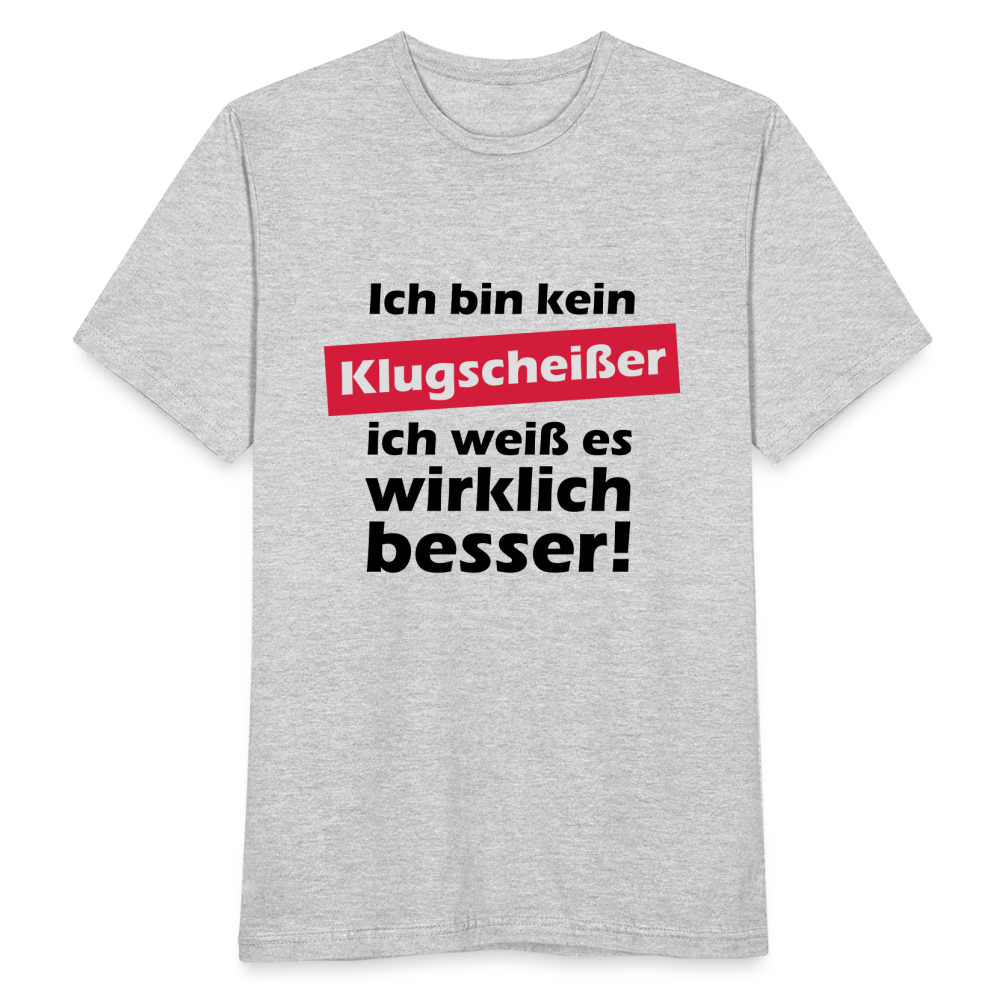 Klugscheißer T-Shirt - Grau meliert