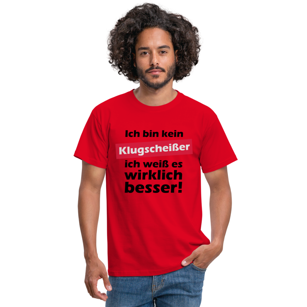Klugscheißer T-Shirt - Rot