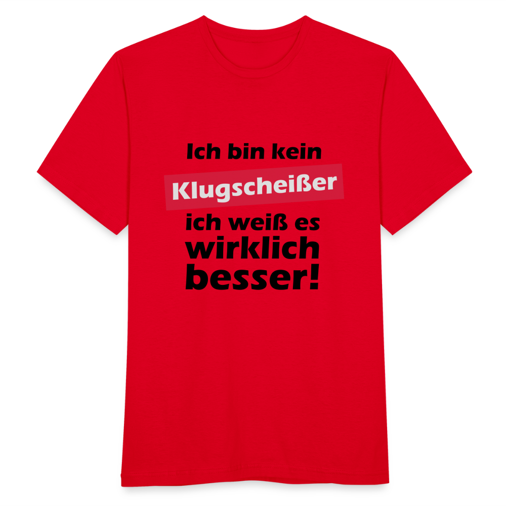 Klugscheißer T-Shirt - Rot