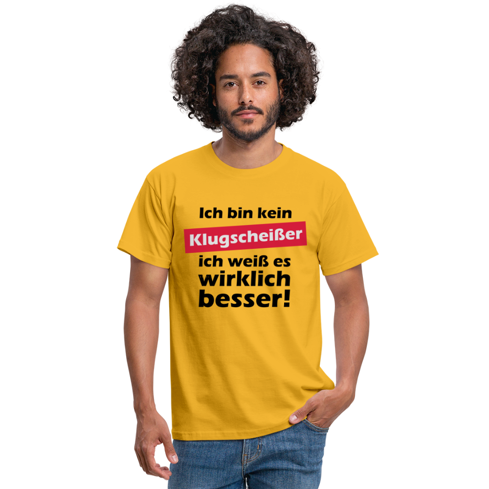 Klugscheißer T-Shirt - Gelb