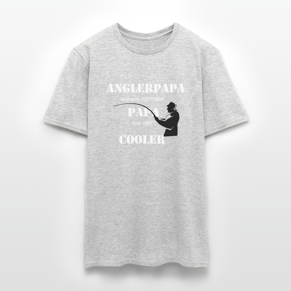 Anglerpapa T-Shirt - Grau meliert