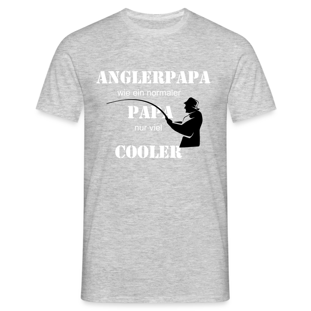Anglerpapa T-Shirt - Grau meliert