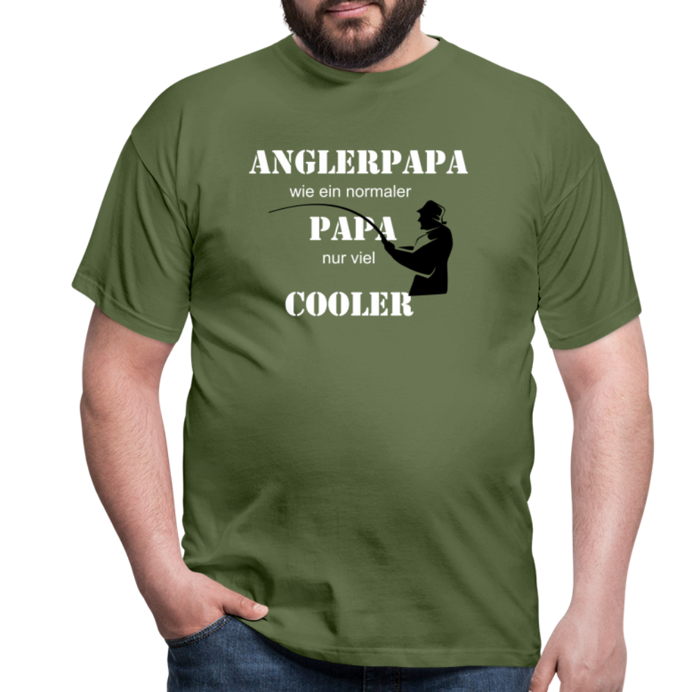 Anglerpapa T-Shirt - Militärgrün