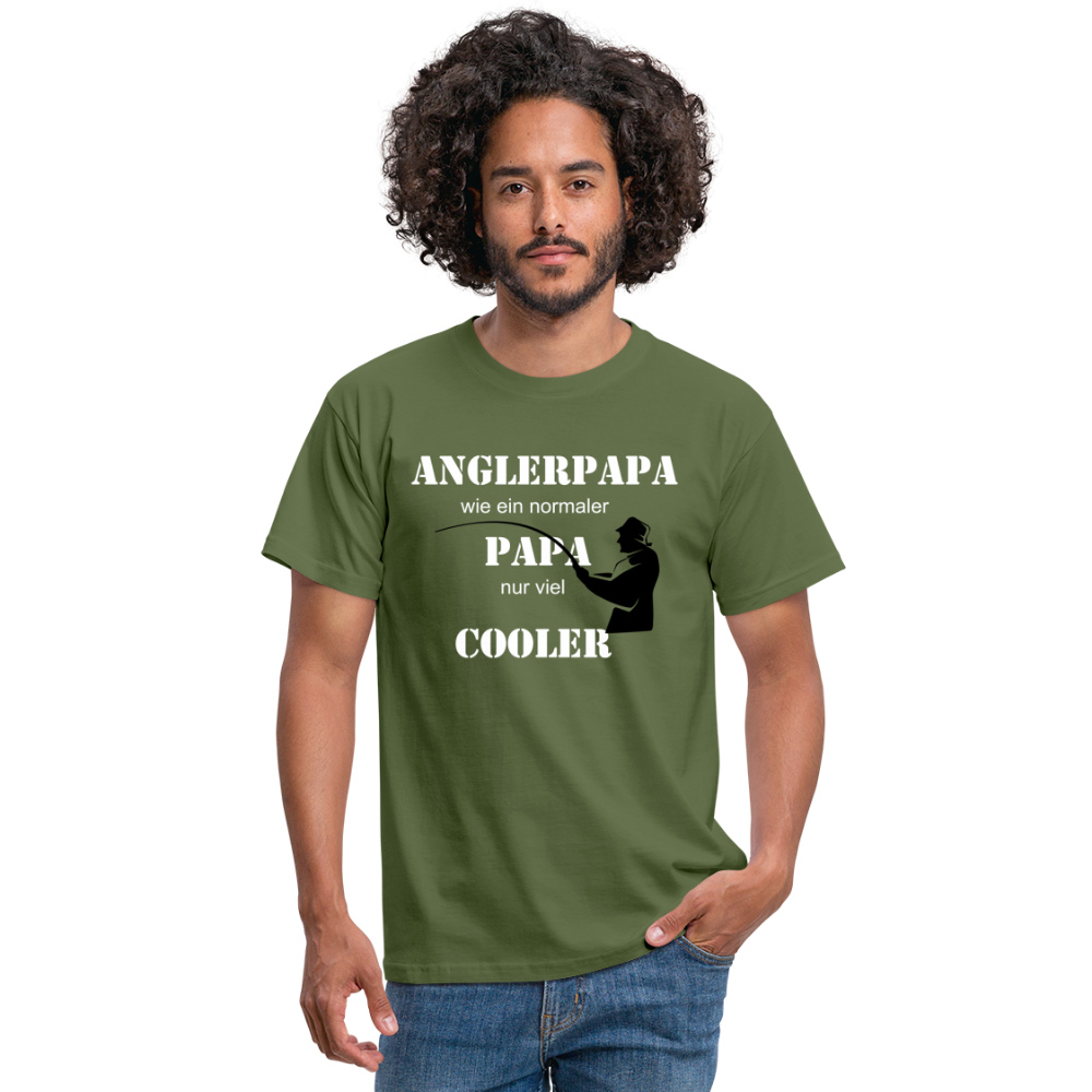 Anglerpapa T-Shirt - Militärgrün